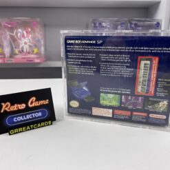 Alternative view of GBA Nintendo GameBoy Advance SP Cobalt Blue Nintendo AGS-001 SEALED Complete in Box USA Incl Display Case BRAND NEW