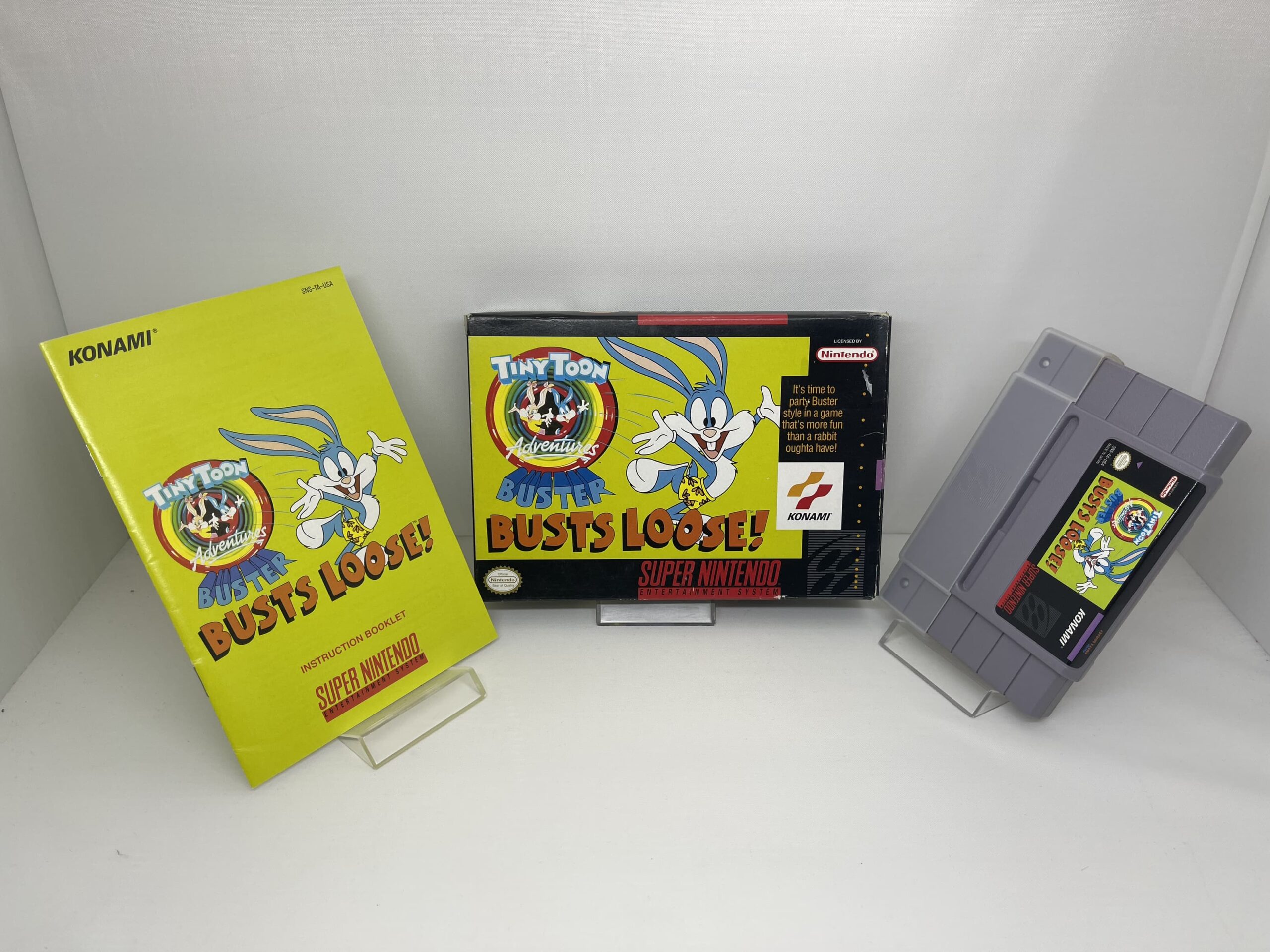 SNES Nintendo Tiny Toon Adventures Buster Busts Loose ! (CIB) NTSC