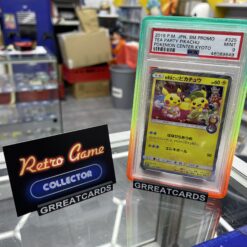 Pokemon TCG : Pokémon Tea Party Pikachu SM Promo Holo Pokemon Center Kyoto #325 PSA 9 2019 incl guard !