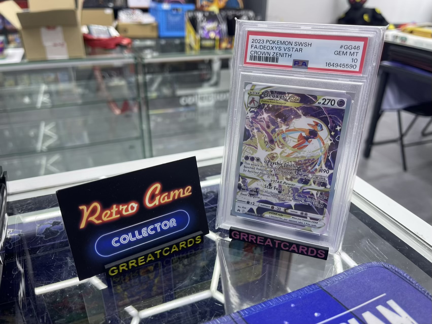 Pokemon TCG : 2023 POKEMON SWORD & SHIELD CROWN ZENITH #GG46 FULL ART/DEOXYS VSTAR PSA 10