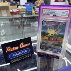 Pokemon TCG : 2021 Pokemon SWSH Evolving Skies Secret #205 FA Leafeon VMAX PSA 10 INCL GUARD