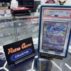 Pokemon TCG : Pokemon Sylveon GX SV76/SV94 Hidden Fates Full Art Shiny PSA 9 Sun & Moon 2019 incl guard !