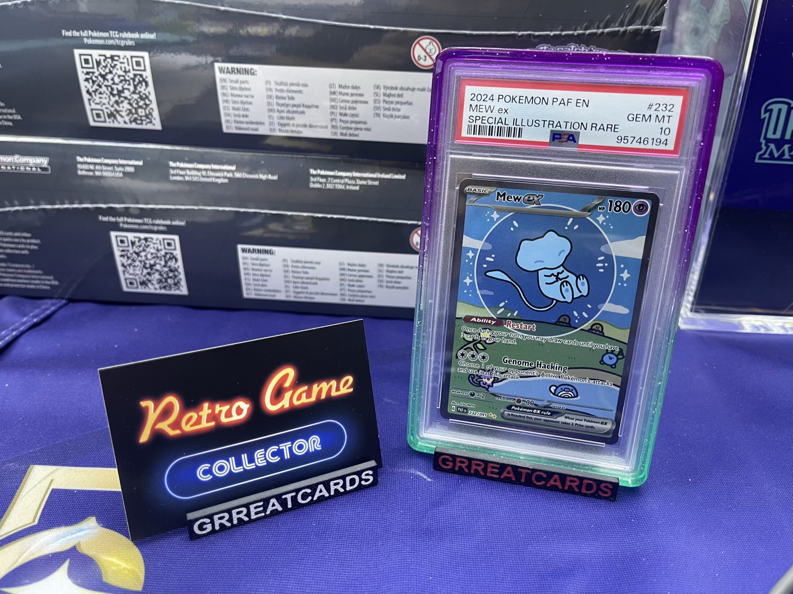 Pokemon TCG : Pokemon Mew EX Paldean Fates 232/091 Special Illustration rare PSA 10