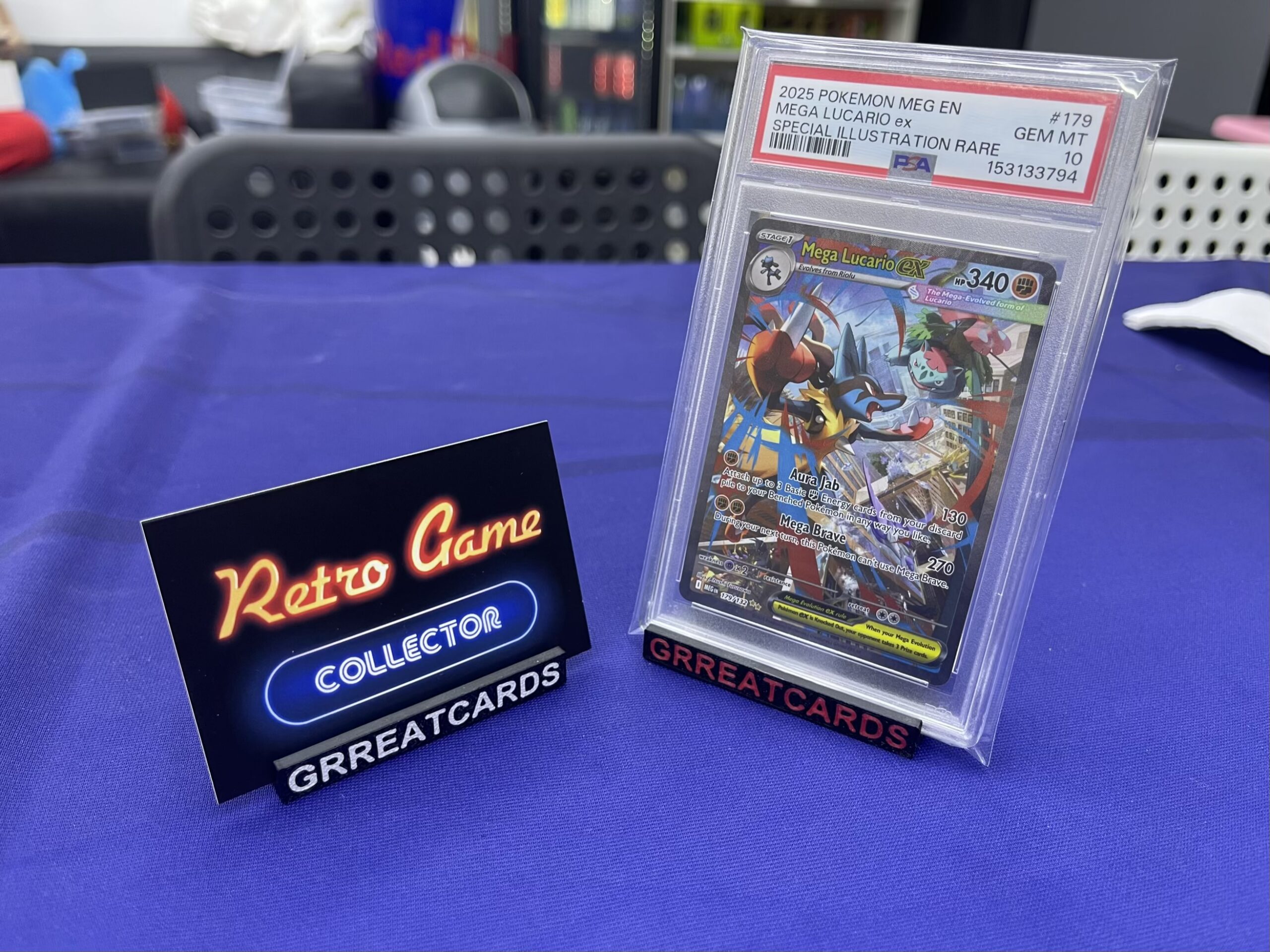 Pokemon TCG : Mega Lucario EX Special Illustration Rare 179/132 Pokemon Mega Evolution PSA 10